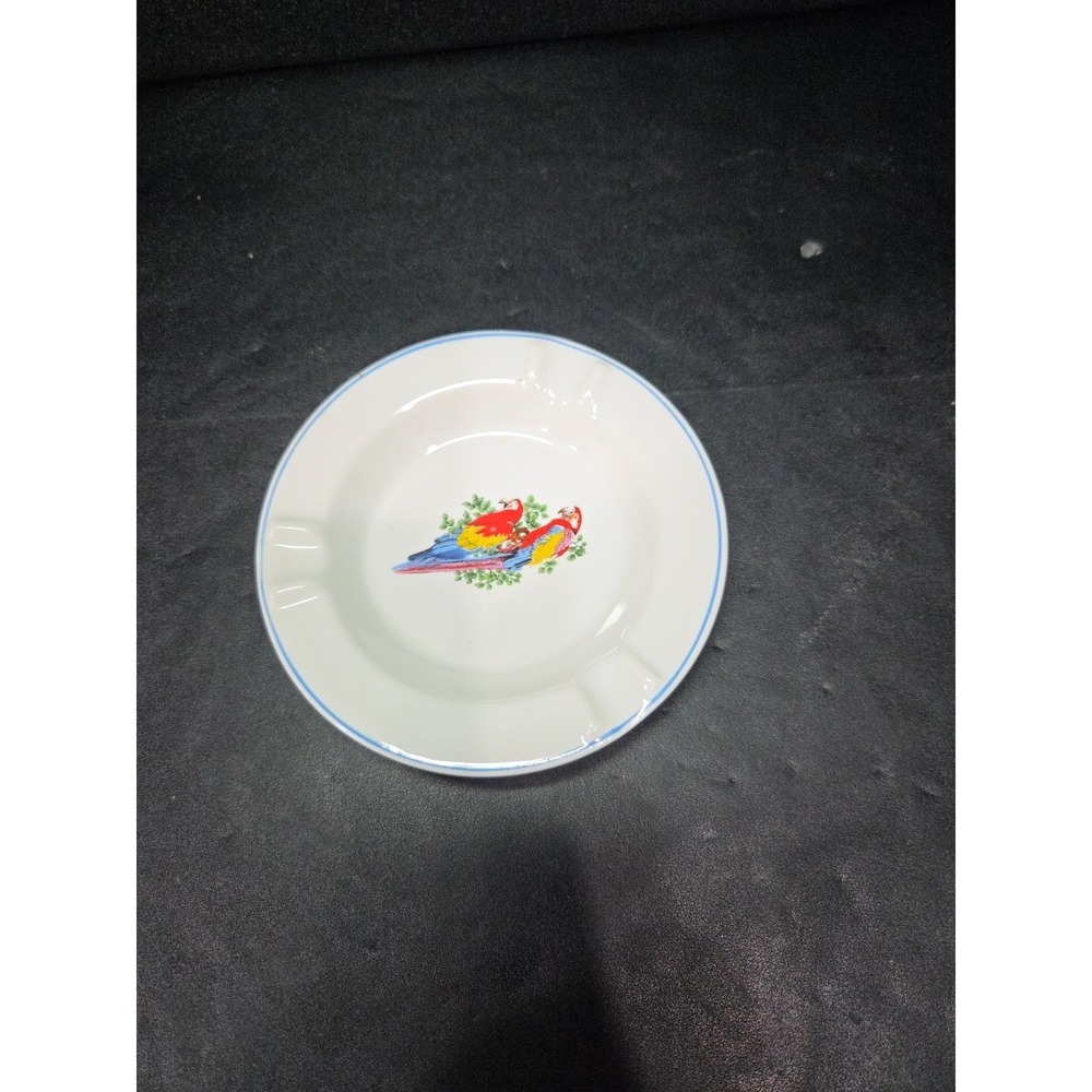 Leart Tropical Birds Ashtray, Vintage Parrots Decor, Brazil Collectible, Decor‎